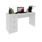 Escrivaninha 3 Gavetas Me4102 Com 2 Estantes Para Escritório