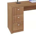 Escrivaninha 3 Gavetas Me4102 Com 2 Estantes Para Escritório