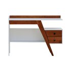 Escrivaninha 3 Gavetas Skrive - Amêndoa Branco