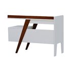 Escrivaninha 3 Gavetas Skrive - Amêndoa Branco