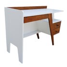 Escrivaninha 3 Gavetas Skrive - Amêndoa Branco