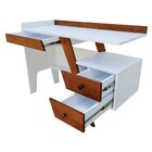 Escrivaninha 3 Gavetas Skrive - Amêndoa Branco