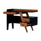 Escrivaninha 3 Gavetas Skrive - Amêndoa Preto