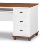 Escrivaninha 3 Gavetas Suporte Para Teclado Divisor De Ambien