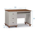 Escrivaninha 3 Gavetas Suporte Teclado E Divisor De Ambiente