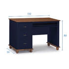 Escrivaninha 3 Gavetas Suporte Teclado E Divisor De Ambiente