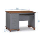 Escrivaninha 3 Gavetas Suporte Teclado E Divisor De Ambiente