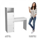 Escrivaninha 3 Portas 1 Nicho Fortaleza Nova Mobile Branca