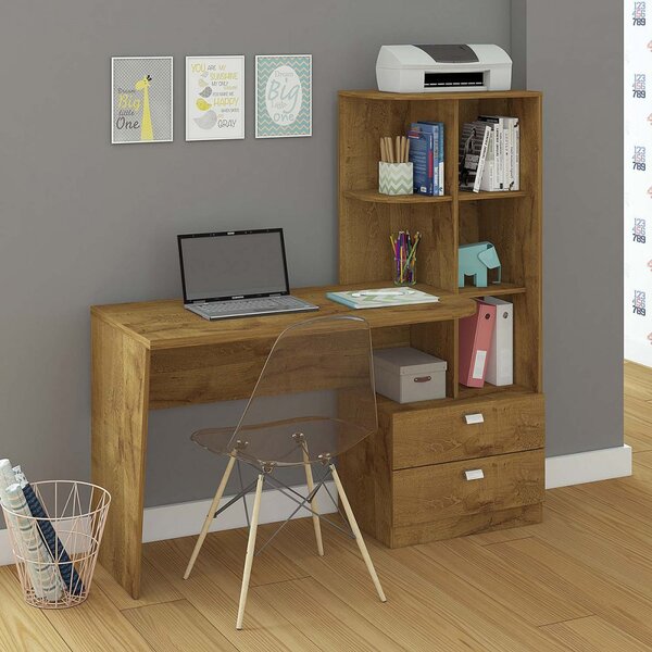 Escrivaninha 3 Prateleiras 2 Gavetas Elisa Permobili