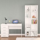 Escrivaninha 4 Gavetas Com Estante Livreiro 10 Nichos Belém