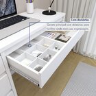 Escrivaninha 5 Gavetas 136cm 100% Mdf Berlim Yescasa Branca