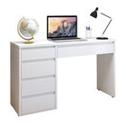 Escrivaninha 5 Gavetas 136cm 100% Mdf Berlim Yescasa Branca