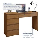 Escrivaninha 5 Gavetas 136cm 100% Mdf Berlim Yescasa Naturale
