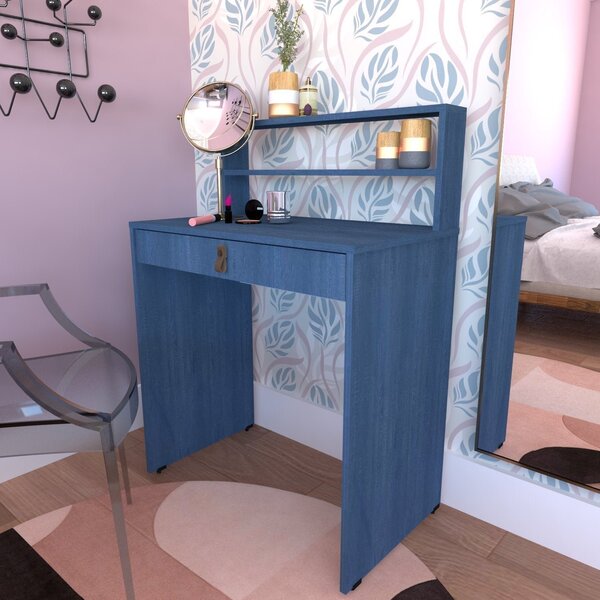 Escrivaninha 72cmx42cm Com Vib Móveis 1 Gaveta 72cm Bramov Az