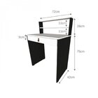 Escrivaninha 72cmx42cm Com Vib Móveis 1 Gaveta 72cm Bramov Pr