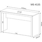 Escrivaninha 74,5x127cm Me4135  Concreto