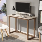 Escrivaninha 76cm Pequena Compacta Off White  Pes Madeira