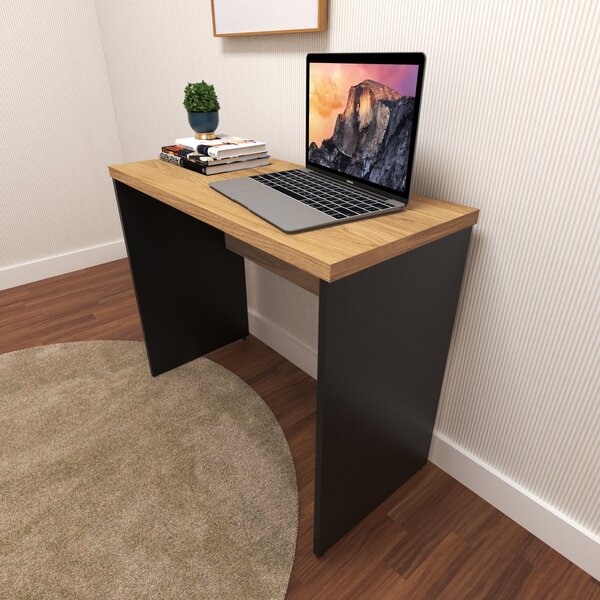 Escrivaninha 80cmx42cm 40mm Com Caixa De Tomada Bramov Móveis