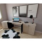 Escrivaninha 80cmx60cm 80cm Preto E Geneve Preto/geneve