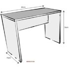 Escrivaninha 80cmx70cm 80cm Branca E Ameixa Negra Branca/amei