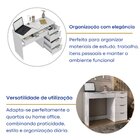 Escrivaninha 8500 Escritório 5 Gavetas 112cm Branco Yescasa B