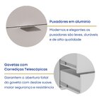 Escrivaninha 8500 Escritório 5 Gavetas 112cm Branco Yescasa B