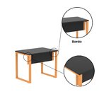 Escrivaninha 900 X 600 Mm M90/60p 25tub Preto/laranja