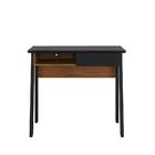 Escrivaninha 90cm 1 Gaveta Preto Fosco Noce Milano Europ Shop