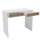 Escrivaninha 90cm 2 Gavetas Tijuca Politorno Branca/castanho
