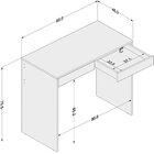Escrivaninha 90cm 2 Gavetas Tijuca Politorno Preto/cinza