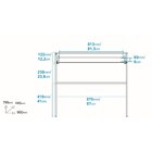 Escrivaninha 90cm Brv Móveis Branco Branco