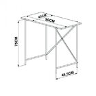 Escrivaninha 90cm Industrial Tube Artesano Vermont/preto