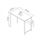 Escrivaninha 90cm Placa E Ponto Grafite Grafite