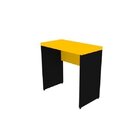 Escrivaninha 90cmx42cm Com Caixa De Tomada 90cm Preto E Amare