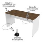 Escrivaninha 90cmx47cm 90cm Branca E Ameixa Negra Branca/amei