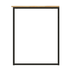 Escrivaninha 90x60cm Marrom e Preto Aço e MDP Industrial Multivisão