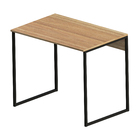 Escrivaninha 90x60cm Marrom e Preto Aço e MDP Industrial Multivisão
