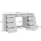 Escrivaninha 9 Gavetas Branco - Foscarini