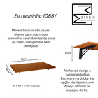 Escrivaninha / Mesa De Parede Jobby - Preto