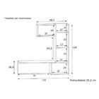 Escrivaninha Aérea Est018 4 Nichos 110cm Branca Branca