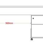 Escrivaninha Alessa M1 Amêndoa Com Chumbo