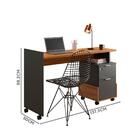 Escrivaninha Alessa M1 Amêndoa Com Chumbo