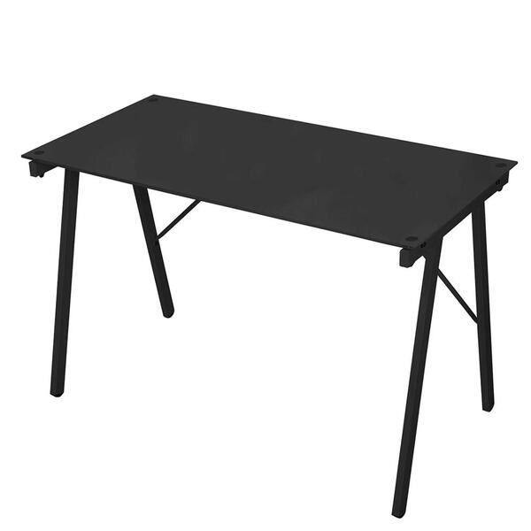 Escrivaninha Anm2004m Anima Office Tampo De Vidro Preto 113 X