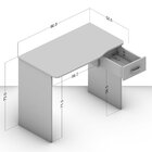 Escrivaninha Arapei 1 Gaveta 90cm Preto Preto