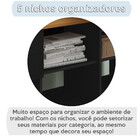 Escrivaninha Artany Gold Com Gavetas