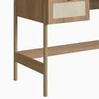 Escrivaninha Athena 2 Gavetas 139cm Palhinha Pé Madeira Boho