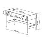 Escrivaninha Athena 2 Gavetas 139cm Palhinha Pé Madeira Boho
