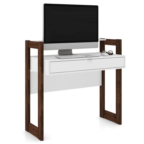 Escrivaninha Az1007 E Estante Livreiro Multiuso Az1006 Branco