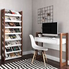 Escrivaninha Az1007 E Estante Livreiro Multiuso Az1006 Branco