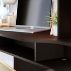 Escrivaninha Bancada Estudo Lilac Moov Preto Fosco